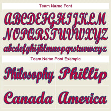 Load image into Gallery viewer, Custom Cream Red-Royal Baseball Jersey
