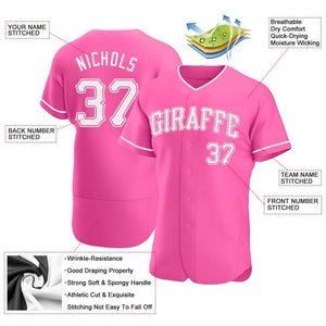 Custom Pink Authentic Baseball Jersey