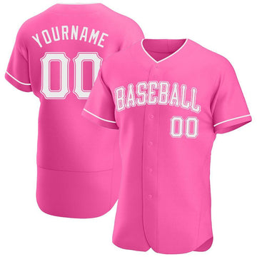 Custom Pink Authentic Baseball Jersey