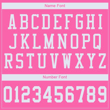 Load image into Gallery viewer, Custom Pink White Mesh Authentic Football Jersey
