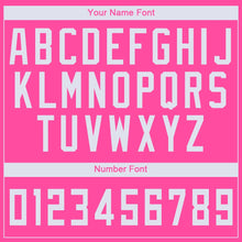 Load image into Gallery viewer, Custom Pink White Round Neck Basketball Jersey
