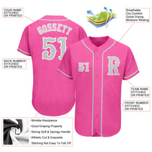 Load image into Gallery viewer, Custom Pink Gray-White Authentic Baseball Jersey
