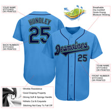 Load image into Gallery viewer, Custom Powder Blue Navy-Aqua Authentic Baseball Jersey
