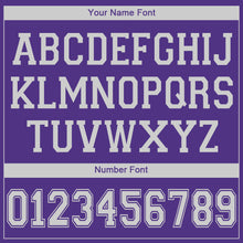 Load image into Gallery viewer, Custom Purple White V-Neck Basketball Jersey
