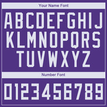 Load image into Gallery viewer, Custom Purple White Round Neck Basketball Jersey
