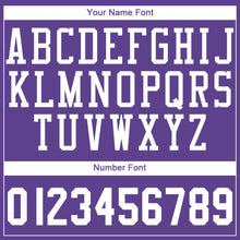 Load image into Gallery viewer, Custom Purple White Round Neck Suit Basketball Jersey
