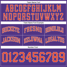 Load image into Gallery viewer, Custom Purple Orange-Silver Gray Authentic Throwback Basketball Shorts
