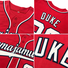 Load image into Gallery viewer, Custom Red White-Royal Authentic Baseball Jersey
