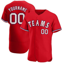 Load image into Gallery viewer, Custom Red White-Royal Authentic Baseball Jersey
