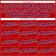 Load image into Gallery viewer, Custom Red White-Royal Authentic Baseball Jersey
