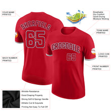 Load image into Gallery viewer, Custom Red Red-Navy Performance T-Shirt
