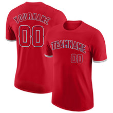 Load image into Gallery viewer, Custom Red Red-Navy Performance T-Shirt
