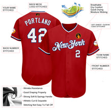 Load image into Gallery viewer, Custom Red White-Royal Authentic Baseball Jersey
