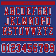 Load image into Gallery viewer, Custom Royal Red-White Mesh Authentic Football Jersey
