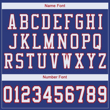 Load image into Gallery viewer, Custom Royal White-Red Mesh Authentic Football Jersey
