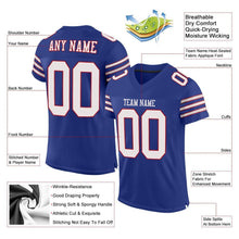 Load image into Gallery viewer, Custom Royal White-Red Mesh Authentic Football Jersey
