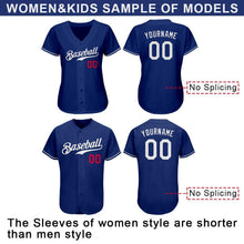 Load image into Gallery viewer, Custom Royal White-Red Authentic Baseball Jersey
