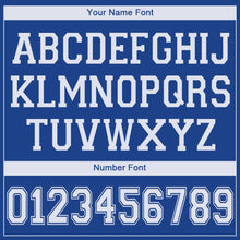 Load image into Gallery viewer, Custom Royal White V-Neck Basketball Jersey
