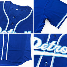 Load image into Gallery viewer, Custom Royal White Authentic Baseball Jersey
