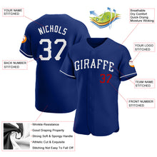 Load image into Gallery viewer, Custom Royal White-Red Authentic Baseball Jersey
