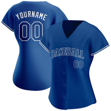 Load image into Gallery viewer, Custom Royal Royal-White Authentic Baseball Jersey
