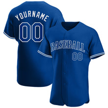 Load image into Gallery viewer, Custom Royal Royal-White Authentic Baseball Jersey
