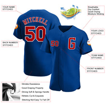 Load image into Gallery viewer, Custom Royal Red-White Authentic Baseball Jersey
