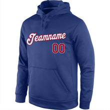 Load image into Gallery viewer, Custom Stitched Royal White-Red Sports Pullover Sweatshirt Hoodie
