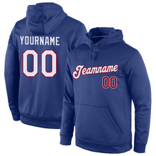 Load image into Gallery viewer, Custom Stitched Royal White-Red Sports Pullover Sweatshirt Hoodie
