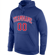 Load image into Gallery viewer, Custom Stitched Royal Red-White Sports Pullover Sweatshirt Hoodie
