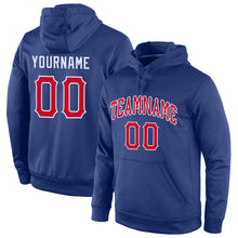 Load image into Gallery viewer, Custom Stitched Royal Red-White Sports Pullover Sweatshirt Hoodie
