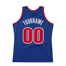 Load image into Gallery viewer, Custom Royal Red-White Authentic Throwback Basketball Jersey
