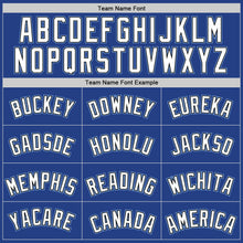 Load image into Gallery viewer, Custom Royal White-Light Blue Authentic Throwback Basketball Jersey

