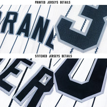 Load image into Gallery viewer, Custom White Brown Strip Brown-Gold Baseball Jersey
