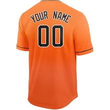 Load image into Gallery viewer, Custom Orange Black-White Fade Baseball Jersey
