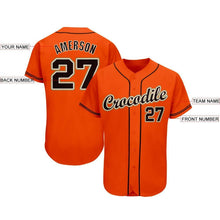 Load image into Gallery viewer, Custom Orange Black-Cream Baseball Jersey
