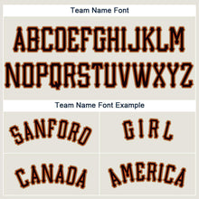 Load image into Gallery viewer, Custom Cream Black-Orange Baseball Jersey
