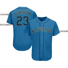 Load image into Gallery viewer, Custom Light Blue Navy-Aqua Baseball Jersey
