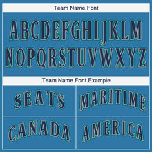 Load image into Gallery viewer, Custom Light Blue Navy-Aqua Baseball Jersey
