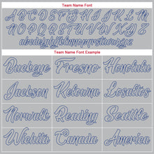 Load image into Gallery viewer, Custom Silver Gray Silver Gray-Royal Authentic Throwback Basketball Jersey
