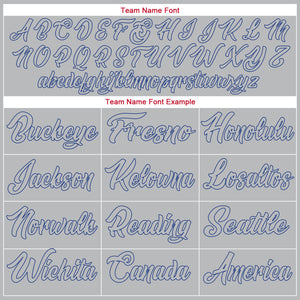 Custom Silver Gray Silver Gray-Royal Authentic Throwback Basketball Jersey