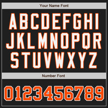 Load image into Gallery viewer, Custom Black Orange-Gray Authentic Split Fashion Baseball Jersey
