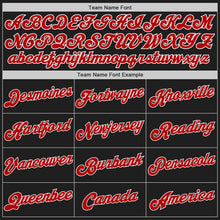 Load image into Gallery viewer, Custom Black Red-Gold Authentic Split Fashion Baseball Jersey
