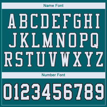 Load image into Gallery viewer, Custom Teal White-Black Mesh Authentic Football Jersey
