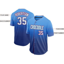 Load image into Gallery viewer, Custom Royal White-Red Fade Baseball Jersey
