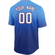 Load image into Gallery viewer, Custom Royal White-Red Fade Baseball Jersey
