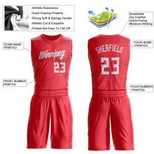Load image into Gallery viewer, Custom Tomato White Round Neck Suit Basketball Jersey

