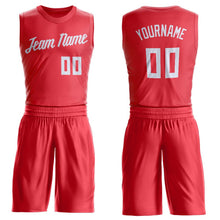 Load image into Gallery viewer, Custom Tomato White Round Neck Suit Basketball Jersey
