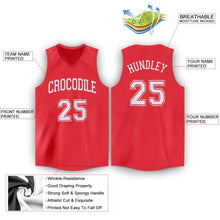 Load image into Gallery viewer, Custom Tomato White V-Neck Basketball Jersey
