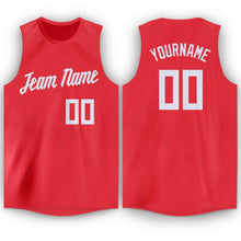 Load image into Gallery viewer, Custom Tomato White Round Neck Basketball Jersey

